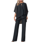 🔥Zolang de voorraad strekt 50% korting!🎉Elegante tweedelige set: blouse met asymmetrische zoom en wijde broek