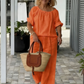 Dames Tweedelige Set met Trekkoord: Top en Broek