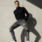 Heren Slim Fit Jeans met Distressed Look