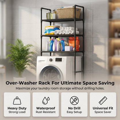 🚿 Opbergrek Badkamer & Wasruimte – Zonder Boren | Zomerdeal 50% Korting! 🏠