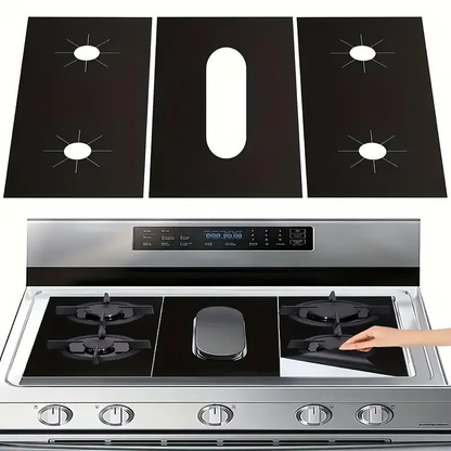 🍳 50% KORTING! 🧽 Herbruikbare Gasfornuis Brander Beschermers – Hittebestendig, makkelijk schoon te maken & vlekbestendig – Houd uw gasfornuis langer schoon ✨