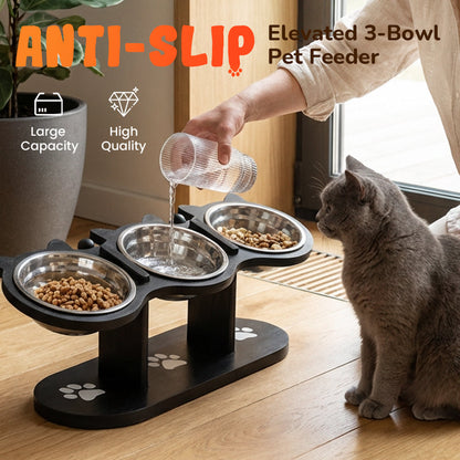 🐾 50% Korting – Verhoogde Voerbak voor Honden & Katten | Comfortabel Eten zonder Knoeien (3 Bakjes)