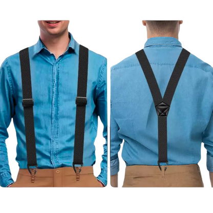⏳ 50% KORTING! ⏰ Antislip schouderbanden 👖 Brede elastische band + stevige haken, metalen verstelgesp, duurzaam polyester, geschikt voor zowel werkkleding als buitengebruik 🔧
