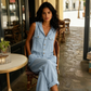 Casual mouwloze jumpsuit met capuchon voor dames