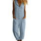 Casual mouwloze jumpsuit met capuchon voor dames