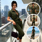 Dames Jumpsuit met Korte Mouwen en Knopen