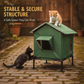 🐈 -50% ! 🌧️ Maison pour Chat Extérieure Surélevée Toutes Saisons – Oxford + Aluminium Thermique – Imperméable & Isolée – Pliable pour Confort Douillet ✨