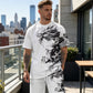 Heren T-shirt en Korte Broek Set met Grafische Print