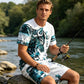Heren T-shirt en Korte Broek Set met Grafische Print