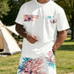 Heren T-shirt en Korte Broek Set met Grafische Print