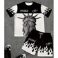 Heren T-shirt en Korte Broek Set met Grafische Print