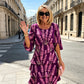 Elegante midi-jurk met bloemenprint