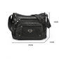 Dames zacht PU-leer crossbody tas met meerdere vakken
