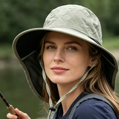 🎣🧢☀️ Uniseks Opvouwbare Vissershoed voor Zonbescherming 🛡️