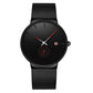 Minimalistische waterdichte quartzhorloge voor heren