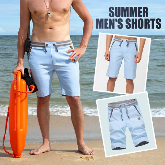 Heren Korte Broek Colorblock - Casual Short met Trekkoord