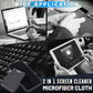 📱 2-in-1 Screen Cleaner & Microfiber Cloth: Spray & Wipe, No Residue, Portable