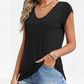 Casual dames tanktop met V-hals en losse pasvorm
