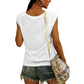 Casual dames tanktop met V-hals en losse pasvorm