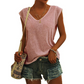 Casual dames tanktop met V-hals en losse pasvorm