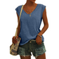 Casual dames tanktop met V-hals en losse pasvorm