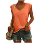 Casual dames tanktop met V-hals en losse pasvorm