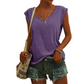 Casual dames tanktop met V-hals en losse pasvorm
