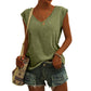 Casual dames tanktop met V-hals en losse pasvorm