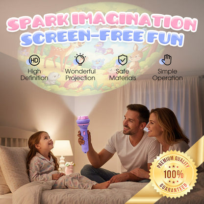 🔥Koop 1 motief en krijg 1 ander motief gratis: 2 stuks in totaal：Magische Verhaalprojector | Veilig ABS Materiaal | Zelfstandig Bedienbaar voor Peuters
