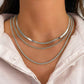 Dames Multi Ketting met Gevlochten en Slangschakels