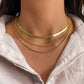 Dames Multi Ketting met Gevlochten en Slangschakels