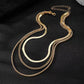 Dames Multi Ketting met Gevlochten en Slangschakels