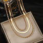 Dames Multi Ketting met Gevlochten en Slangschakels