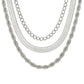 Dames Multi Ketting met Gevlochten en Slangschakels