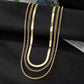 Dames Multi Ketting met Gevlochten en Slangschakels