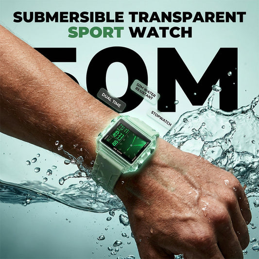 💥Tijdelijke korting!🔥 Waterdicht transparant digitaal horloge