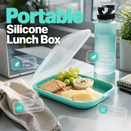 🔥 50% KORTING 🥪 Siliconen Lunchbox – Compact & Lekvrij Design🍱
