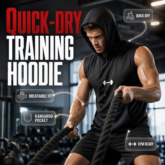 Heren Atletisch Mouwloos Hoodie Vest