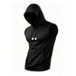 Heren Atletisch Mouwloos Hoodie Vest