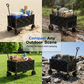 💥【LIMITED TIME 50% OFF】🔥 Zware Opvouwbare Buitenwagen | Verdikt Koolstalen Frame | Draagvermogen 80kg | Alle-Terrein Wiel (6"/7") | 1-Seconde Vouwsysteem | 130L Inhoud | Zwart/Roze