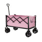 💥【LIMITED TIME 50% OFF】🔥 Zware Opvouwbare Buitenwagen | Verdikt Koolstalen Frame | Draagvermogen 80kg | Alle-Terrein Wiel (6"/7") | 1-Seconde Vouwsysteem | 130L Inhoud | Zwart/Roze