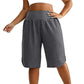 Dames Casual Wijde Pijp Kniehoogte Shorts