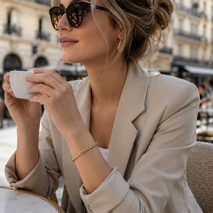 Dames Elegante Goudkleurige Ketting Armband