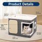 💥Tijdelijke korting!🔥 Opvouwbaar 2-in-1 Kattenhuis Kubus – Bi-niveau Design & Geïntegreerde Krabpaal – Comfort in Alle Seizoenen – Ruimtebesparend & Draagbaar 🐾
