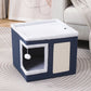 💥Tijdelijke korting!🔥 Opvouwbaar 2-in-1 Kattenhuis Kubus – Bi-niveau Design & Geïntegreerde Krabpaal – Comfort in Alle Seizoenen – Ruimtebesparend & Draagbaar 🐾