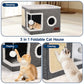 💥Tijdelijke korting!🔥 Opvouwbaar 2-in-1 Kattenhuis Kubus – Bi-niveau Design & Geïntegreerde Krabpaal – Comfort in Alle Seizoenen – Ruimtebesparend & Draagbaar 🐾