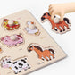 🧩 50% KORTING! 🌳 Montessori Houten Pennenlegpuzzel – Massief Multiplex – Brede Pennen & Versterkte Klinknagels voor Baby's 1-3 Jaar