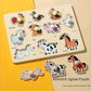 🧩 50% KORTING! 🌳 Montessori Houten Pennenlegpuzzel – Massief Multiplex – Brede Pennen & Versterkte Klinknagels voor Baby's 1-3 Jaar