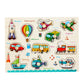 🧩 50% KORTING! 🌳 Montessori Houten Pennenlegpuzzel – Massief Multiplex – Brede Pennen & Versterkte Klinknagels voor Baby's 1-3 Jaar
