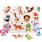 🧩 50% KORTING! 🌳 Montessori Houten Pennenlegpuzzel – Massief Multiplex – Brede Pennen & Versterkte Klinknagels voor Baby's 1-3 Jaar